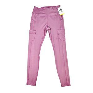 Eddie Bauer Motion Trail Tights High Rise Cargo Mauve Leggings - S -  NWT
